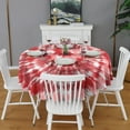 thumbnail image 2 of Colorful Tie Dye Pattern Round Tablecloth 60"x60",Wrinkle Wipeable Table Cloth for Kitchen Dining Room Picnic Patio Party, 2 of 6