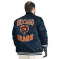 thumbnail image 3 of Men's G-III Sports by Carl Banks Navy Chicago Bears Adaptive Team Graphic Satin Full-Snap Varsity Jacket, 3 of 5