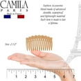 thumbnail image 3 of Camila Paris CP2892/2 French Hair Side Comb Small Rounded, Beige French Twist Hair Combs Decorative, Strong Hold Hair Clips for Women Bun Chignon Up-Do Styling Girls Hair Accessories, Made in France, 3 of 7
