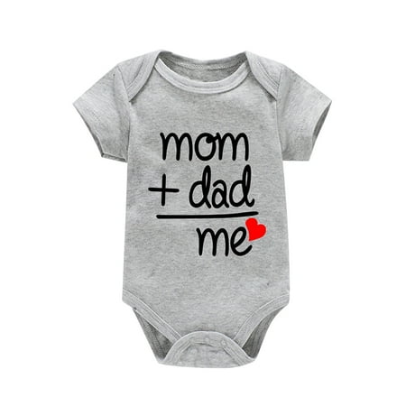 

MANHUJI Baby Clothes for Girls Newborn Infant Fall Boy and Girl Long Sleeve Letter Print Romper Comfortable Home Wear Jumpsuit Thanksgiving Baby Bodysuit Baby Sleeper (C 9M)