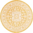 thumbnail image 2 of Rugs.com Outdoor Aztec Collection Rug – 3 Ft Round Yellow Flatweave Rug Perfect For Kitchens, Dining Rooms, 2 of 6