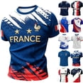 thumbnail image 5 of 2026 France Soccer Jersey Men, French Jersey Soccer Short Sleeve Fan Tee, Football T-Shirt, Plus Size Available, Maillot De France Adult Casual Sports Training Summer Tee for Adult, 5 of 10