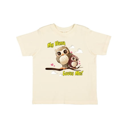 

Inktastic My Nana Loves Me Owl Gift Toddler Boy or Toddler Girl T-Shirt