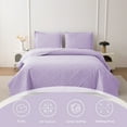 thumbnail image 2 of Beartech Solid Color Quilt Set Twin Size Light Purple Bedspread Coverlet Microfiber Bedding Lightweight Reversible Set,Soft Bedding for All Seasons, 2 of 7