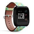 thumbnail image 4 of Compatible with Fitbit Versa/Versa 2 / Versa LITE/Leather Watch Wrist Band Strap Bracelet with Quick-Release Pins (Pineapple), 4 of 4