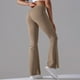 thumbnail image 3 of Gibobby Leggings yoga mujer Moda de mujer Europa y Unidos No T Line Medias de pierna ancha Levantamiento de cadera Yoga Flare Cintura alta Pantalone(Caqui,CH), 3 of 5