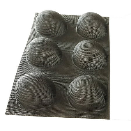 

VEAREAR Kitchen baking supplies 6 Holes Non-stick Silicone Round Bread Hamburger Bakery Mold Baking Sheet Tray