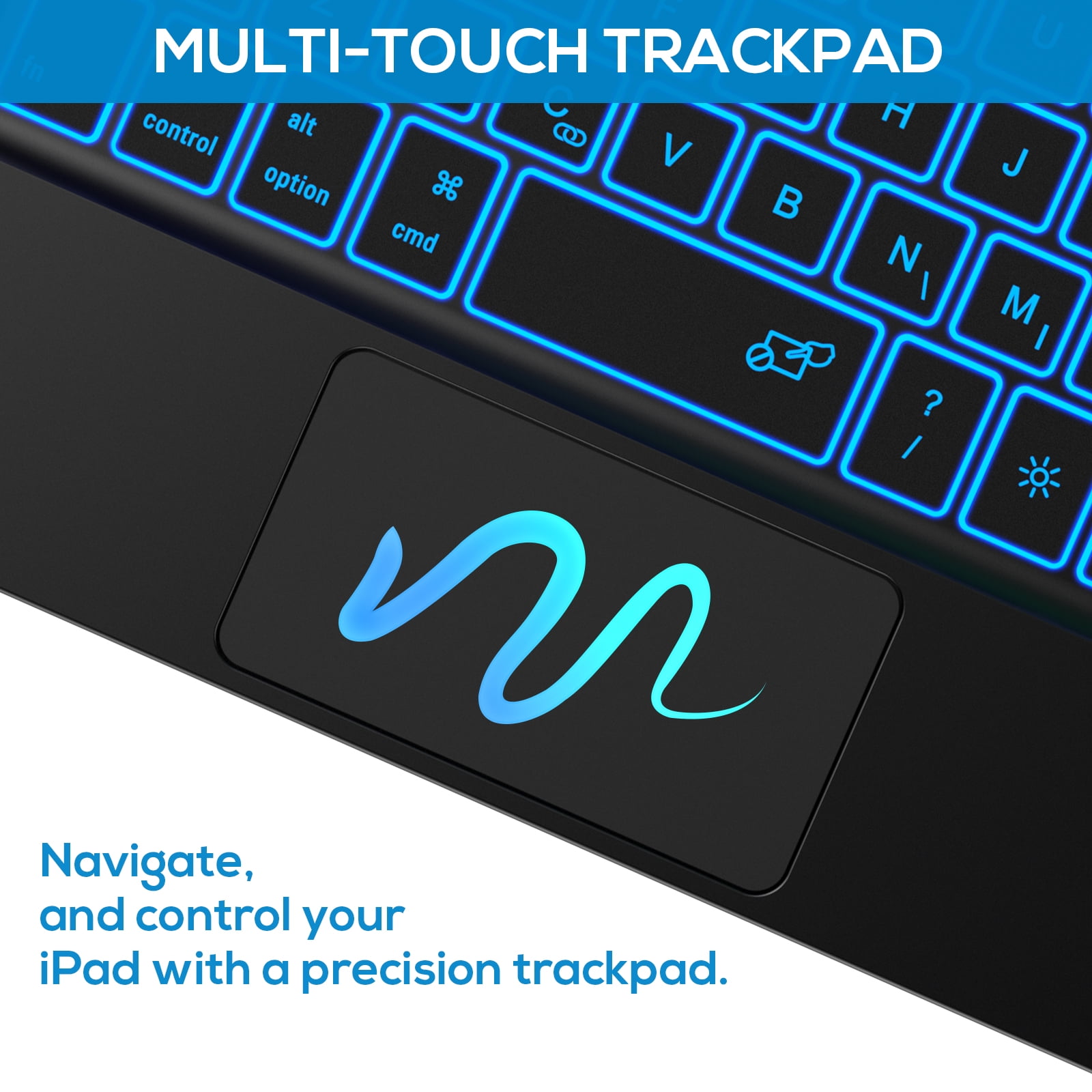 typecase Touch Keyboard Case for iPad Mini 8.3-inch 7th Gen(A17 Pro, 2024) & iPad Mini 6th Gen 2021, 11 Colors Backlit, 360 Rotating Protective Cover, Slim Wireless with Pencil Holder (Black)