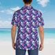 thumbnail image 4 of Fotbe Skull Flower Camisa Hawaiana para Hombre Unisex – Camisa Casual de Verano con Botones de Manga Corta de Algodón y Lino,Small, 4 of 7