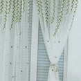 thumbnail image 4 of Ctnporpo Curtains Embroidery Curtains for Living Room 1 Panel Natural Embroidered Green Voile Lace Drapes with Design for Kids Room Semi Window Drapery Blackout Curtain Sheer Curtain, 4 of 9