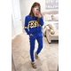 thumbnail image 4 of Conjunto Deportivo PRETTYGARDEN Leopardo Azul Manga Larga M, 4 of 6