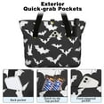thumbnail image 2 of Tote Bag for Women - Halloween Bat Pattern Shoulder Bag - Large Utility Work Duffle Bag with Zipper Handbag for Travel, Work, Sprots, 2 of 5