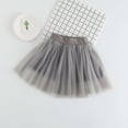 thumbnail image 2 of LIIPEE Summer Skirts For Girls Kids Casual Solid Color Flared A Line Elastic Waist Party Comfortable Breathable Lightweight Soft Cute Daily Fashion Mesh Mini Skirt,6-7 Years, 2 of 4