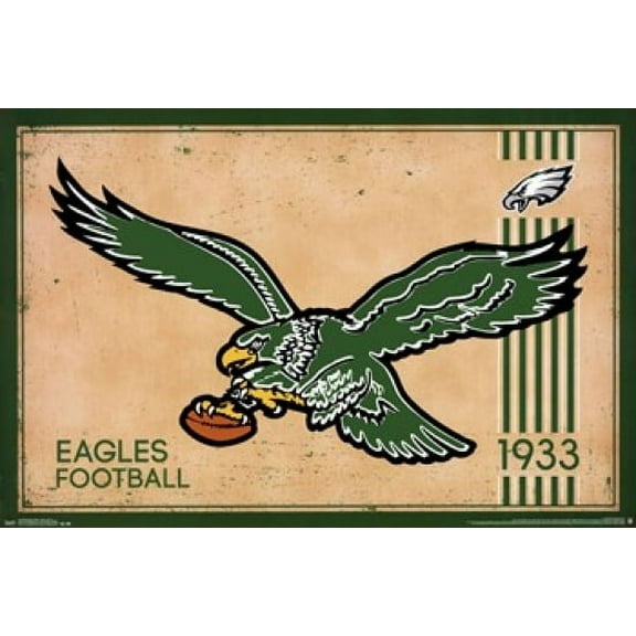 Philadelphia Eagles - Retro Logo 14 Laminated Poster Print (34 x 22)