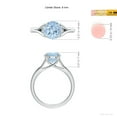 thumbnail image 5 of Angara Natural 1.6 Ct. Aquamarine Solitaire Ring in Sterling Silver for Women (Ring Size: 4), 5 of 9