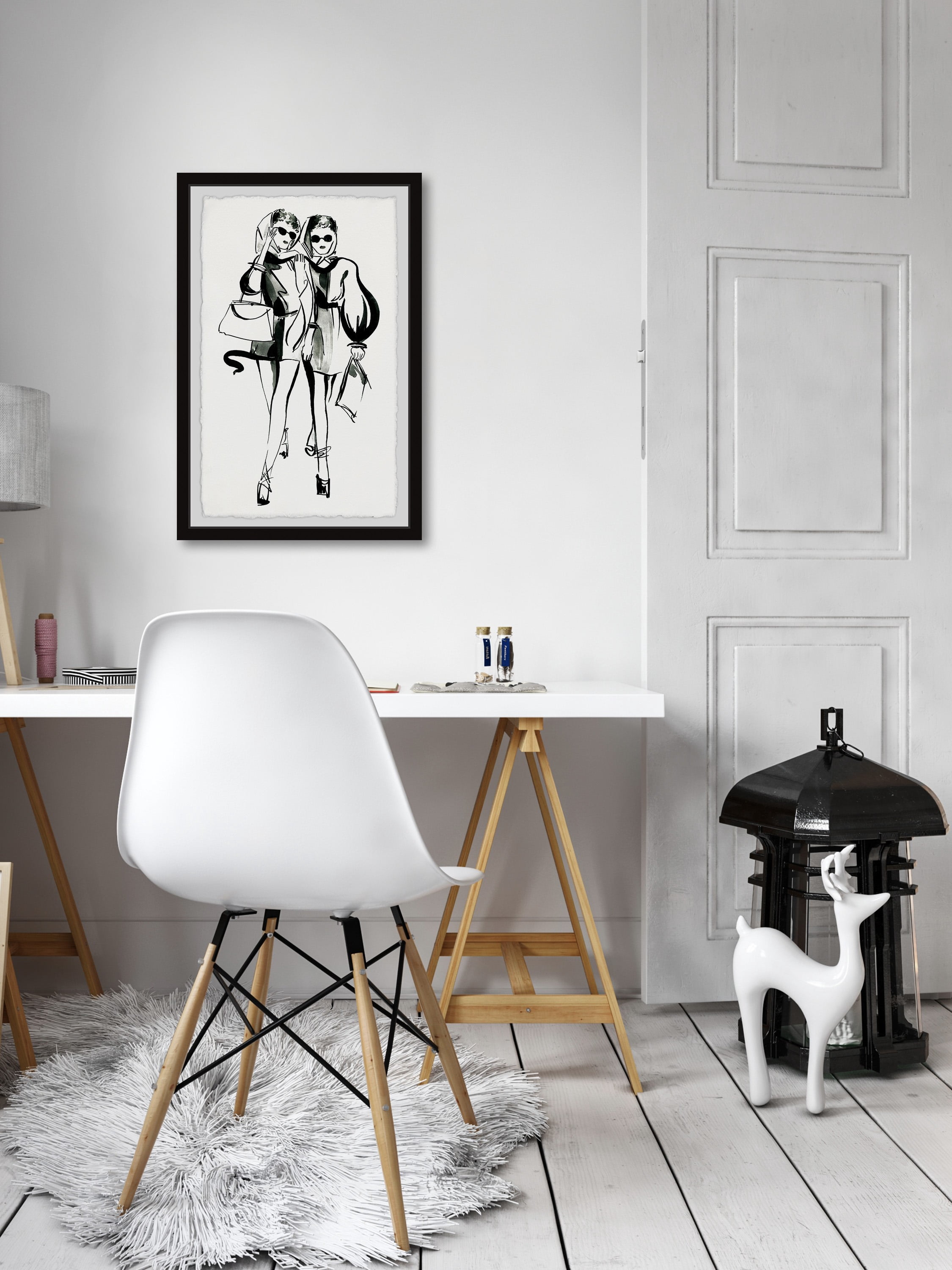 Marmont Hill Twin Fashionistas II Framed Wall Art