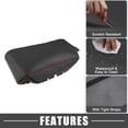 thumbnail image 3 of Unique Bargains 1 Set Faux Leather Armrest Protector Cover Pad with Red Stitches for Honda Civic 2016-2021 Black, 3 of 7