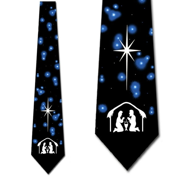 Simple Nativity Necktie Mens Tie by Three Rooker