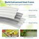 thumbnail image 5 of QinaQin Cama de cultivo galvanizada de 4x2x1 pies con base abierta y borde de goma, jardinera ovalada para flores, hierbas y vegetales, armado fácil, 5 of 7