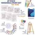 thumbnail image 4 of Loomini 27 Pc Kids Paint Set: Canvas, Tabletop Easel, Brushes - Ages 8-12, 4 of 6