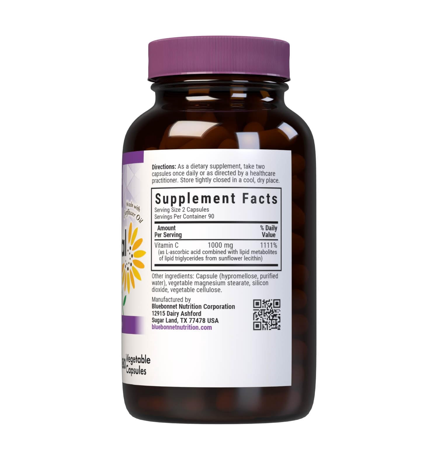 Bluebonnet Liposomal Vitamin C 1000mg, Sunflower Oil, Immune & Joint Comfort*, 90 Days