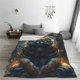 thumbnail image 5 of Fotbe Forest Meditating Tiger Manta de Franela Acolchonada con Estampado, Súper Suave y Esponjosa, Extra Grande para Sofá, Cama, Uso Todo el Año-80"x60", 5 of 7