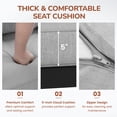 thumbnail image 4 of CozyHom 2-Seater Indoor Outdoor Patio Aluminum Armchair Furniture Sofa Sets With Cushions, Cozy Patio Conversation Sofa Chairs For Garden Living Room, Gray, 4 of 8