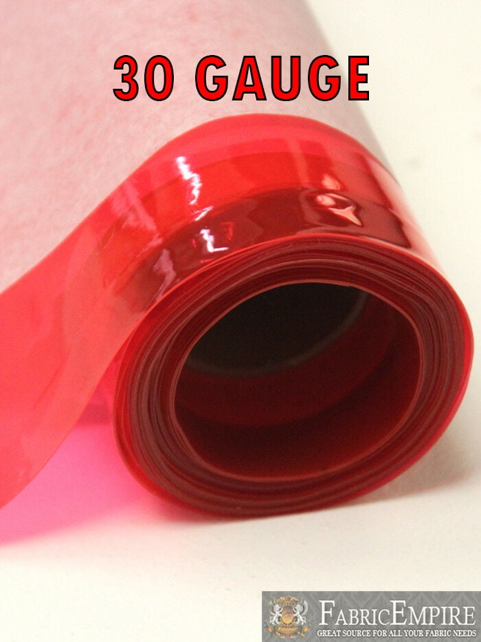 30 Gauge Red Tinted Plastic Vinyl Fabric 48" Wide Sold By The Yard