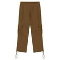 thumbnail image 6 of Boys Cargo Joggers Drawstring Jogging Pants Kids Elastic Waist Trousers 5-6 Years, 6 of 7