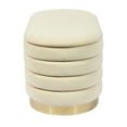 thumbnail image 4 of TOV Furniture Lillian Tufted Cream Velvet Storage Bench with Gold Base, 4 of 8
