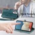 thumbnail image 6 of Nalacover Case for Samsung A32 5G, with RFID Blocking Card Slot Holder, Magnetic Flip Folio Purse Case, PU Leather Zipper Handbag with Detachable Lanyard Strap for Samsung Galaxy A32 5G, Green, 6 of 12