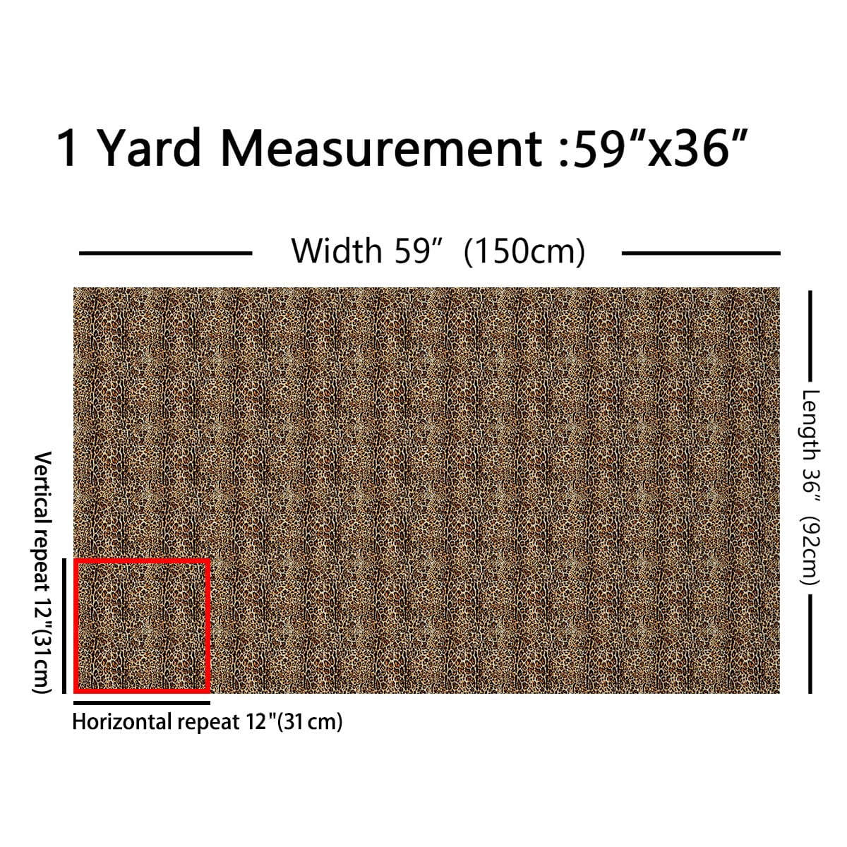 Manfei Brown Animal Print Sewing & Crafting Fabric (10 Yards), Leopard Cheetah Home Decor Fabric by the Yard, Wildlife Theme DIY Fabric