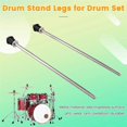 thumbnail image 3 of 2Pcs Drum Legs Drum Leg Clamp Holder Drum Set Accessory Drum Bracket Portable Professional Accessories Long, 3 of 5