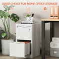 thumbnail image 5 of Kooyon White 2 Drawer Lockable Vertical File Cabinet, Metal Home Office Filing Cabinet, Fits Legal/Letter/A4-Assembly Required, 5 of 10