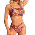 thumbnail image 1 of Elegante traje de baño cómodo para mujer ahueca hacia fuera el bikini de traje de baño dividido con círculo de impresión OAVQHLG3B Store  lin121212, 1 of 4
