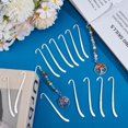 thumbnail image 4 of 30Pcs Tibetan Style Bookmarks Findings Silver DIY Vintage Bookmark Unique Blank Hook Pendant Charm Book Marker with Loops, 4 of 5
