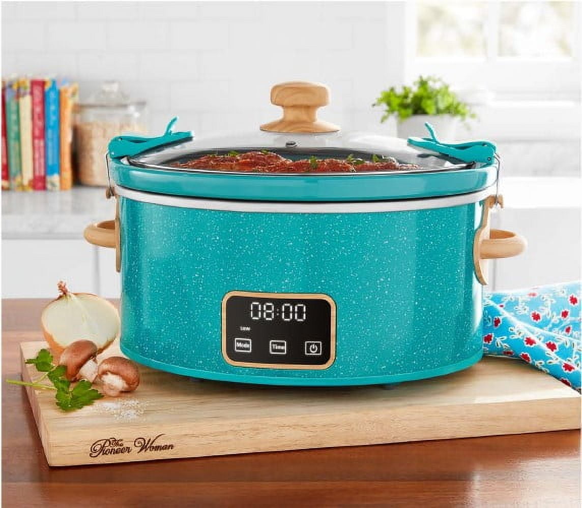 The Pioneer Woman Teal Speckle 6 Quart Slow Cooker