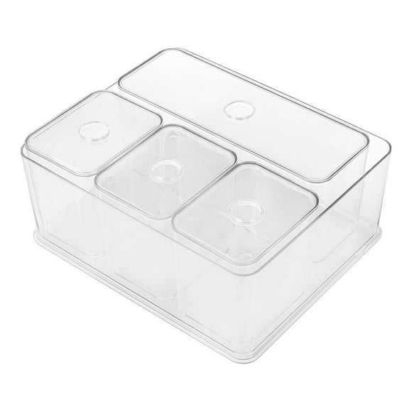Caja Organizadora Mainstays de Plástico con Compartimientos Rectangular con Tapa Transparente