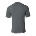 thumbnail image 2 of A4 Fitted Raglan with Flatlock Stitching For Men in Graphite | N3275, 2 of 3