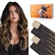 thumbnail image 1 of Extensiones de cabello DOORES Invisi Edge Tape 14" Marrón oscuro, 1 of 9