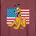 thumbnail image 3 of Disney - Americana - Pluto Usa Flag - Women's Lightweight French Terry Long Sleeve Shirt, 3 of 5