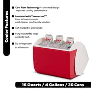 Igloo 16 QT Playmate Elite Ice Chest Cooler,30 Can Capacity, Red