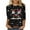 4Black, variant on Christmas Shirts for Women Glitter Xmas Tree Print 3/4 Sleeve Tops Cotton Crewneck Pullover Blouse Gifts Tunic Tshirt