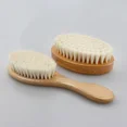 thumbnail image 4 of 14.8 4 3.5cm  New Baby Care Pure Natural Wool Baby Wooden Brush Comb Brush Baby Hairbrush Newborn Hair Brush Infant Comb Head Massager, 4 of 5