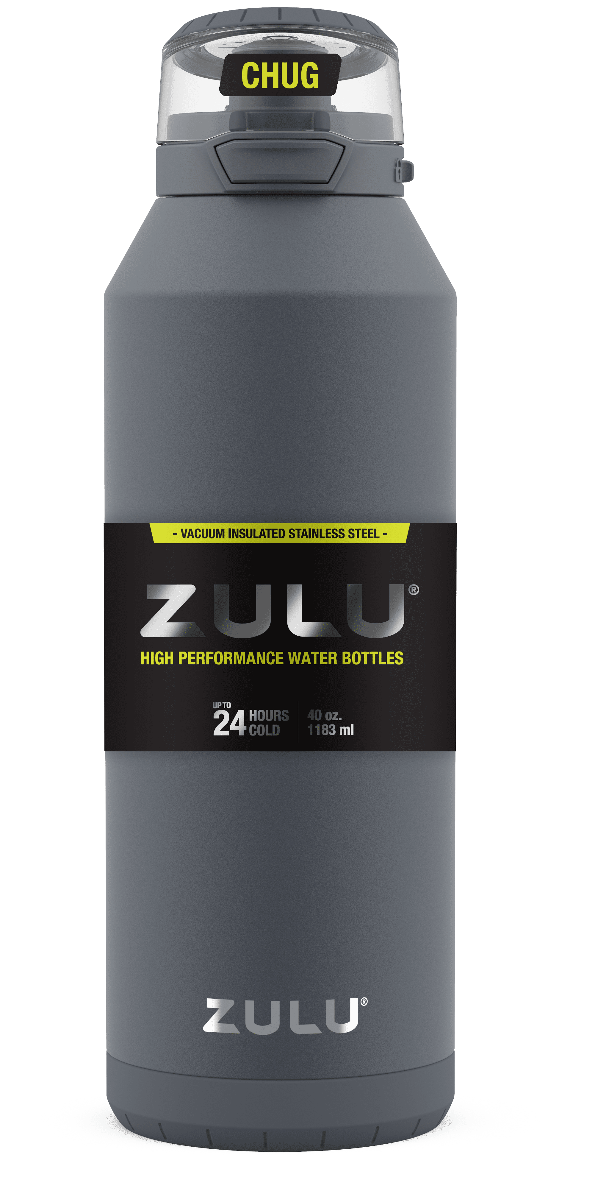 ZULU 40oz Swift Stainless Steel Water Bottle, Gray - Walmart.com ZULU 40oz Swift Stainless Steel Water Bottle, Gray - Walmart.com