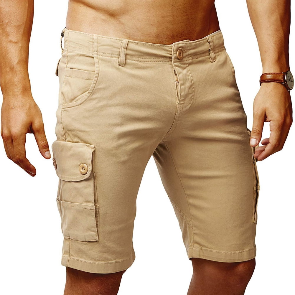 Summer Fashion Casual Men's Beach Trousers Short Pants Slim Fit Cotton Shorts 