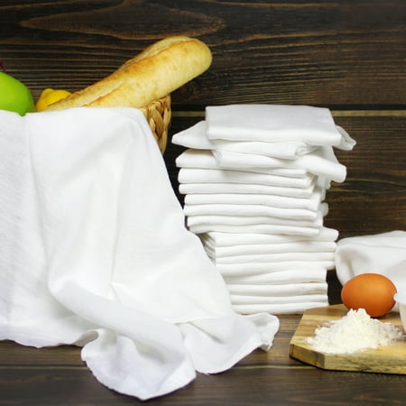 Mainstays 20 Pack, Flour Sack Kitchen Towel Set, White
