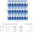 thumbnail image 6 of Blue Shower Curtain Waterproof Fabric Shower Curtain for Bathroom Modern Blue Waves Shower Curtain 72x72 inches Shower Curtains Set with Hooks, 6 of 6