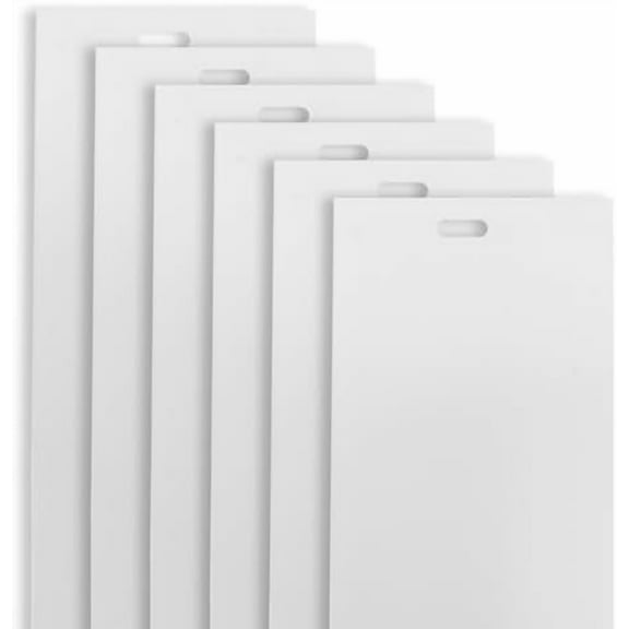 6 Pack PVC Vertical Blind Replacement Slat, Vertical Blinds for Indoor Windows, 82.5 x 3.5 inches (White)