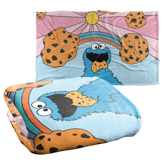 Sesame Street Cookie Monster Sunrise Officially Licensed Silky Touch Super Soft Throw Blanket 36" x 58"